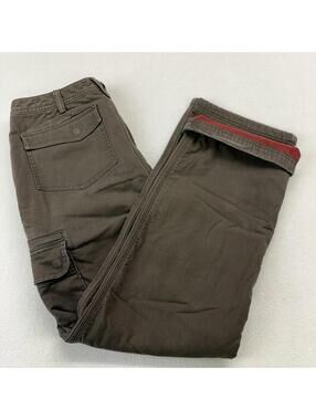 Duluth Trading Co Fleece Lined Cargo Pants Women’s Size 12 (34x29.5 in) Brown